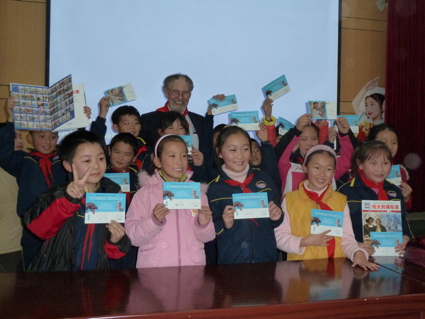 Foto mit chinesischen Schulkindern